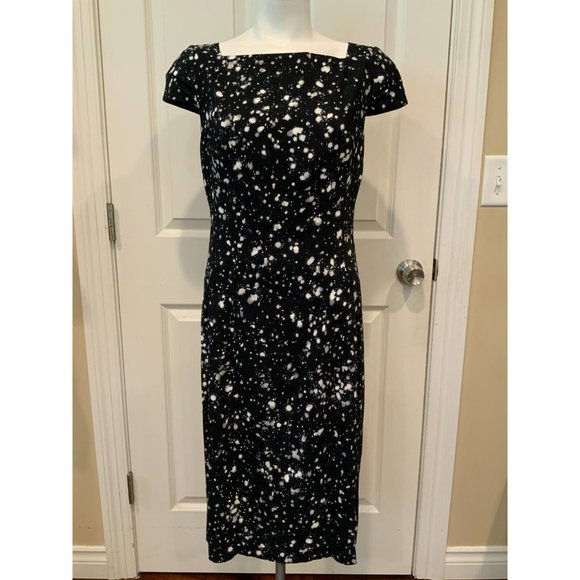 Michael Kors Collection Black & White Splatter Pattern Dress, Size 8 - Picture 1 of 8